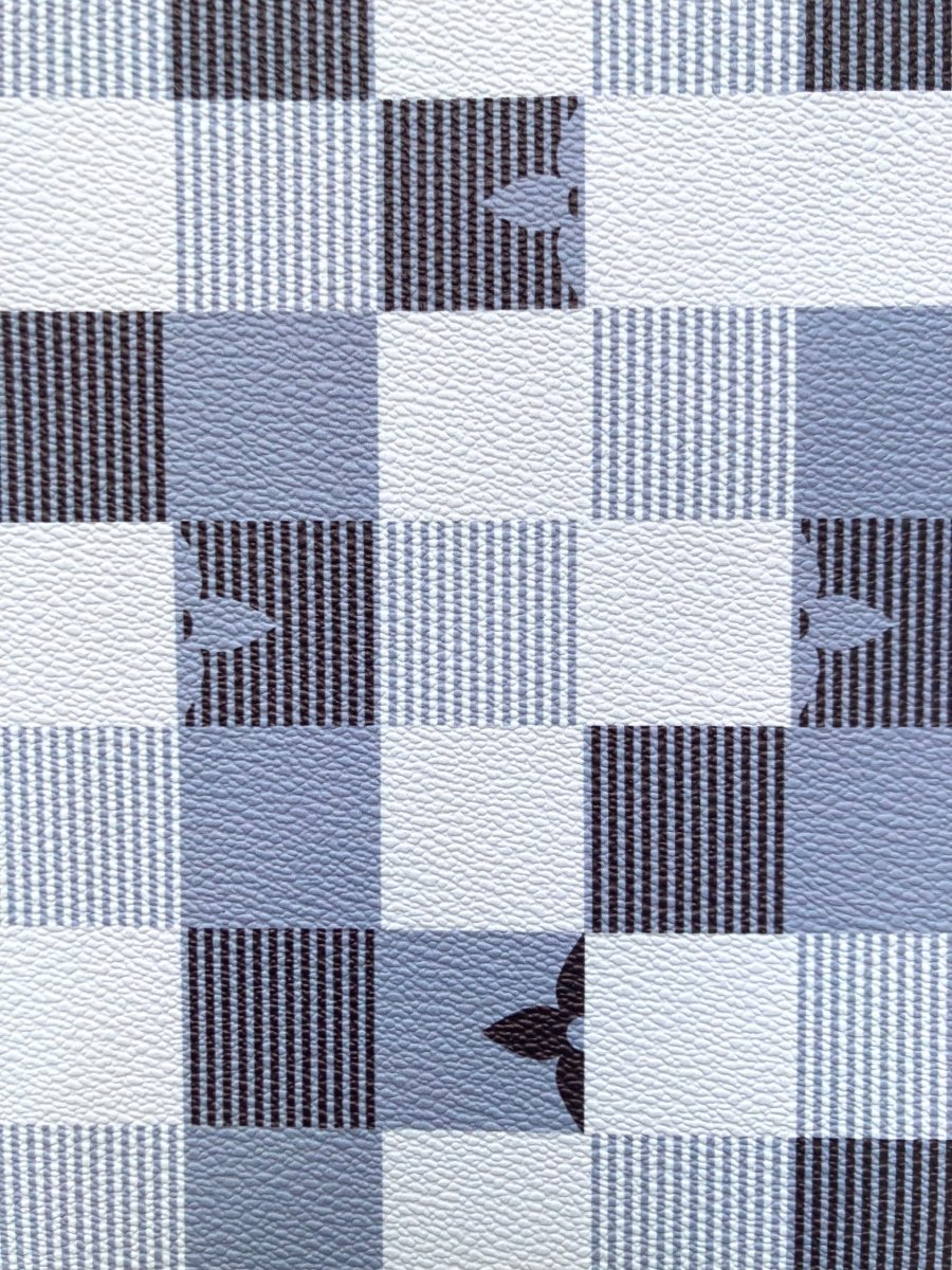 Custom Vinyl Elegant Damier for DIY Handmade Sneakers Upholstery - mingfabricstore