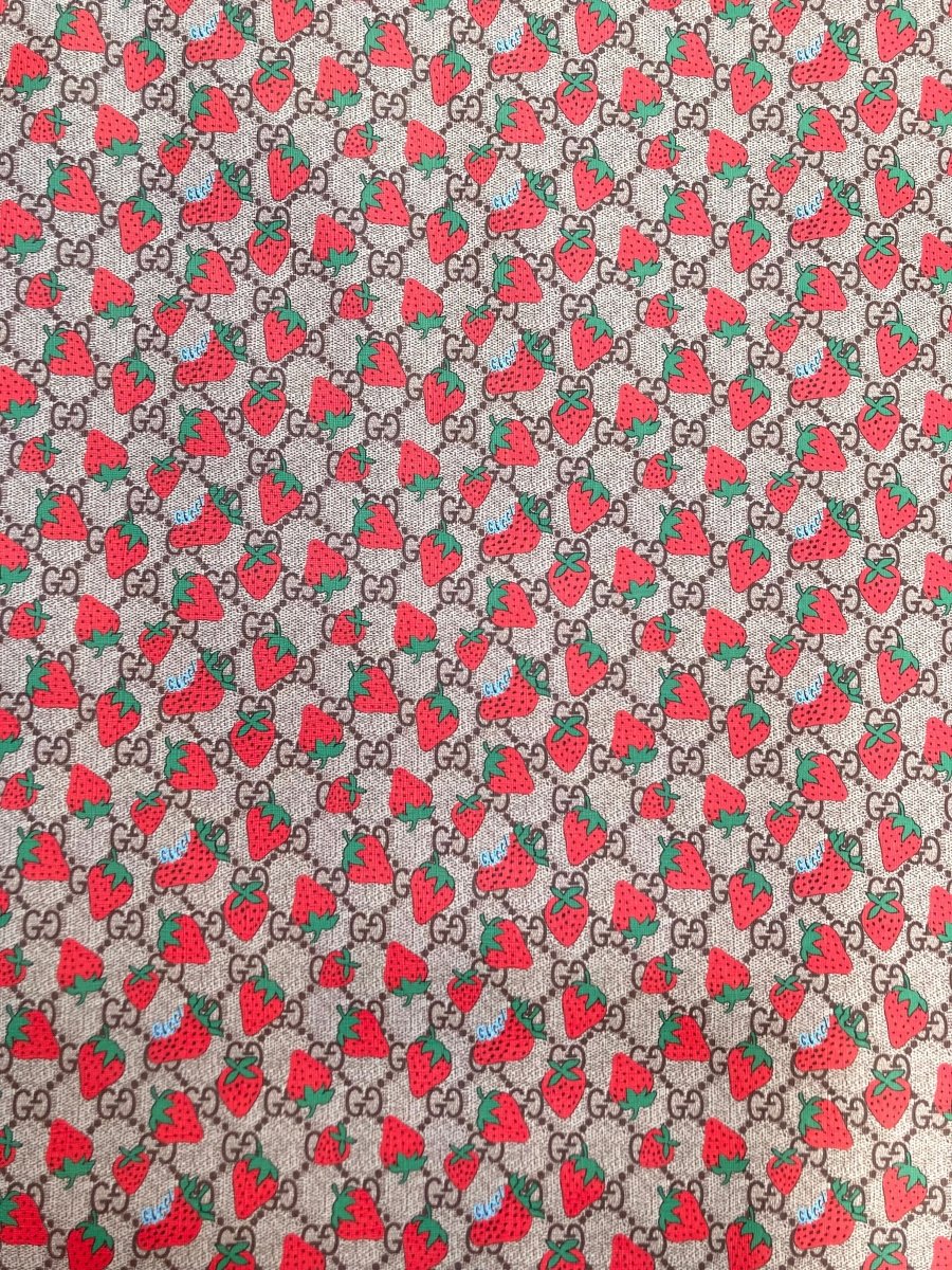 Custom Vinyl Strawberry GG for Handmade Crafts Sneakers - mingfabricstore