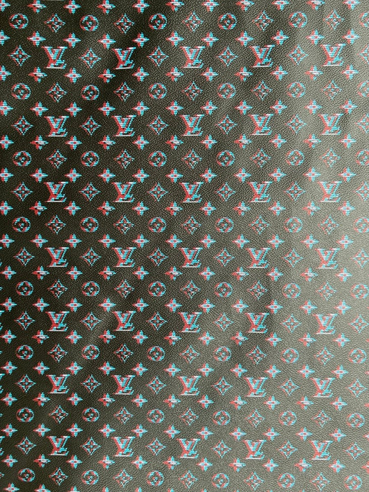 Cyberpunk Shadow LV Leather Vinyl Fabric for Handcraft - mingfabricstore