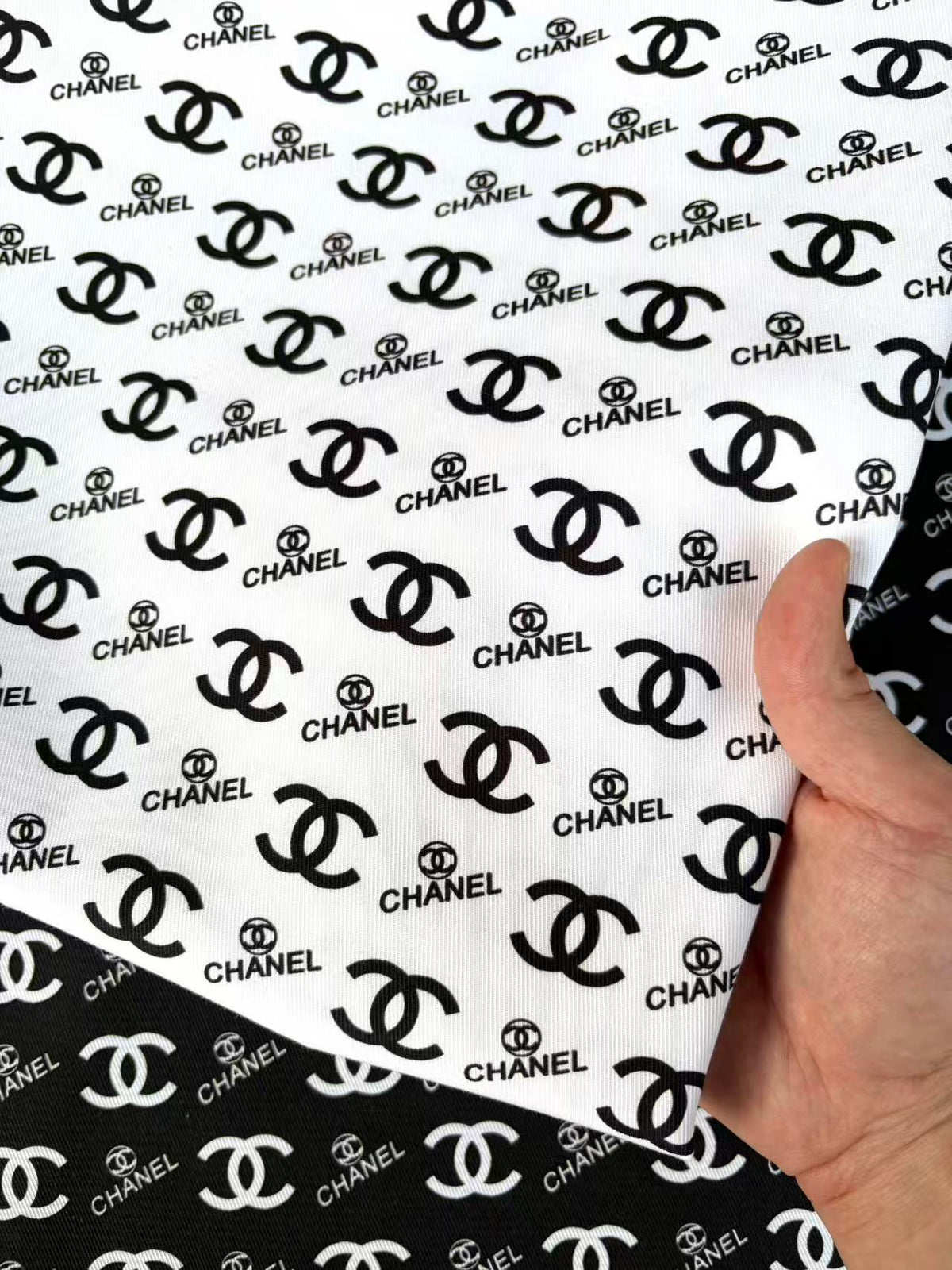 White Chanel Cotton Sewing Fabric Sold by Yard for DIY Custom Handmade Bespoke