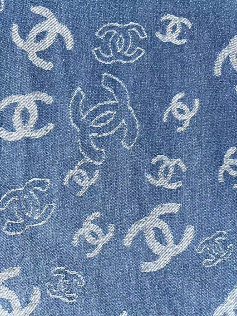 Dark Chanel Denim Fabric for DIY Crafts Sewing Projects - mingfabricstore