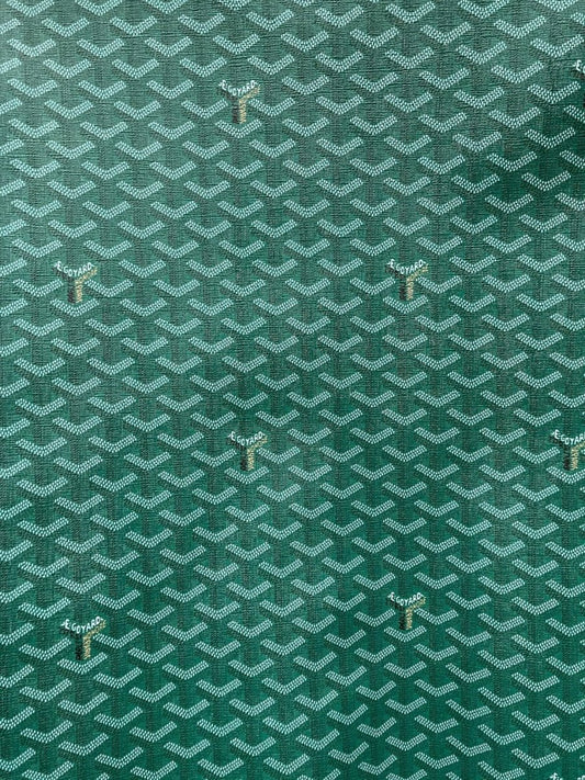 Dark Green Goyard Vinyl for Custom Sneakers Air Force One - mingfabricstore