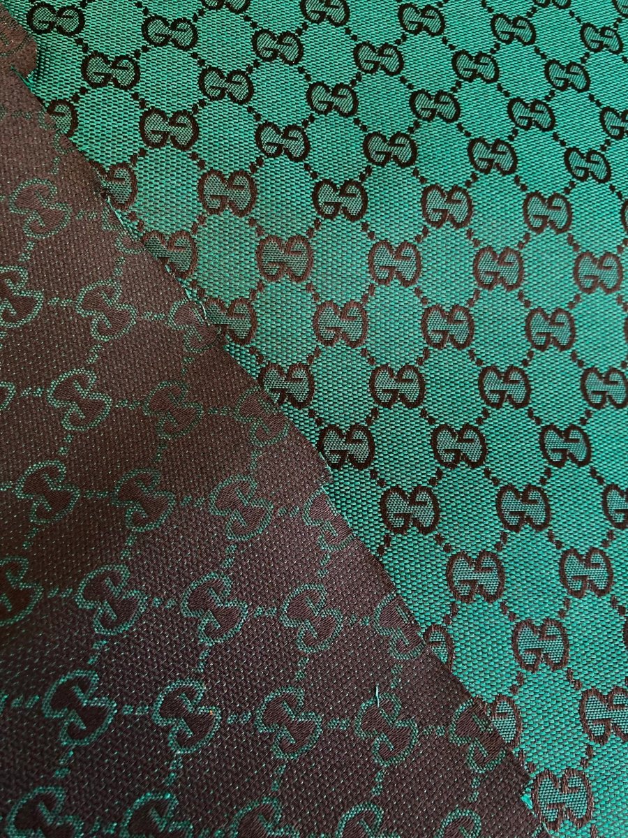 Dark Green Gucci Fabric for Custom Shoes Handcrafted - mingfabricstore