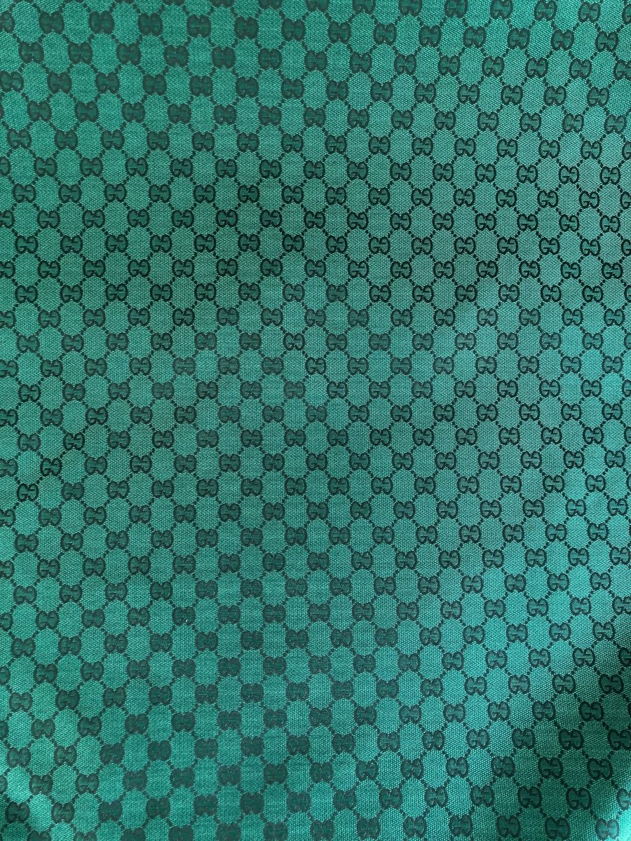 Dark Green Gucci Fabric for Custom Shoes Handcrafted - mingfabricstore