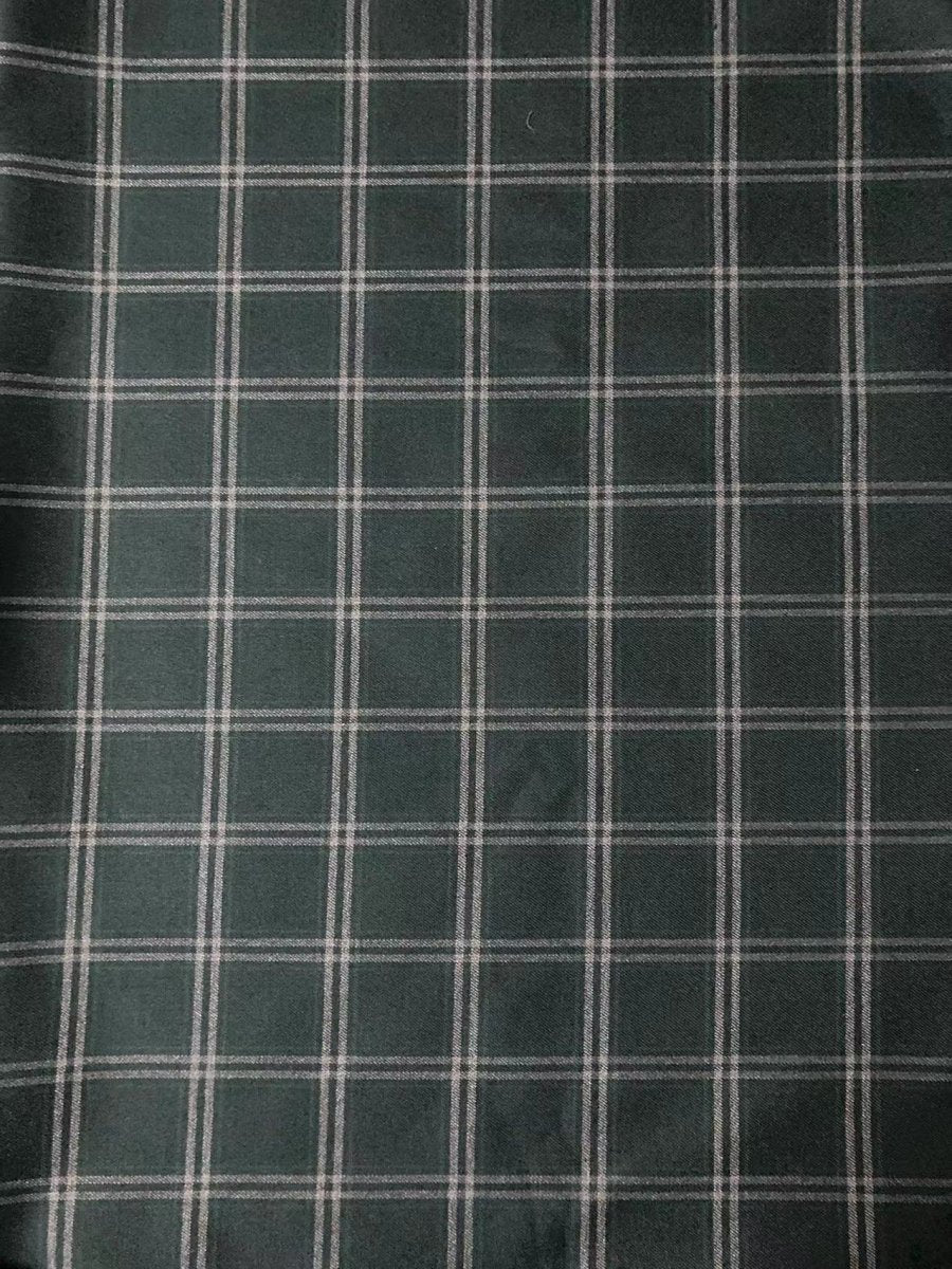 Dark Green Premium Check Fabric - mingfabricstore