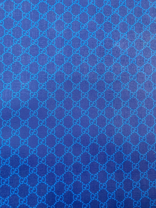 Deep Blue Gucci Leather for Custom Sneaker Furniture - mingfabricstore
