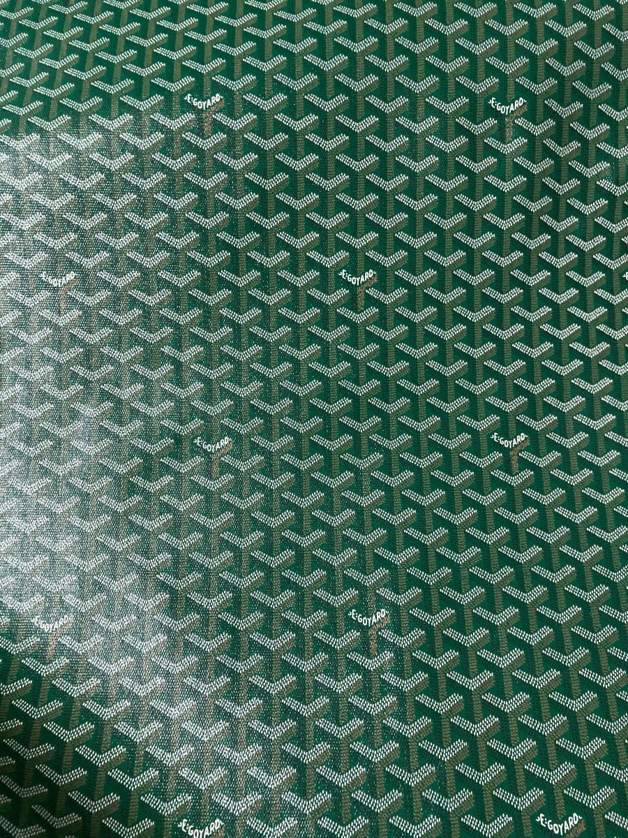 Deep Forest Green Goyard Canvas Leather for Custom Furniture Sneakers - mingfabricstore