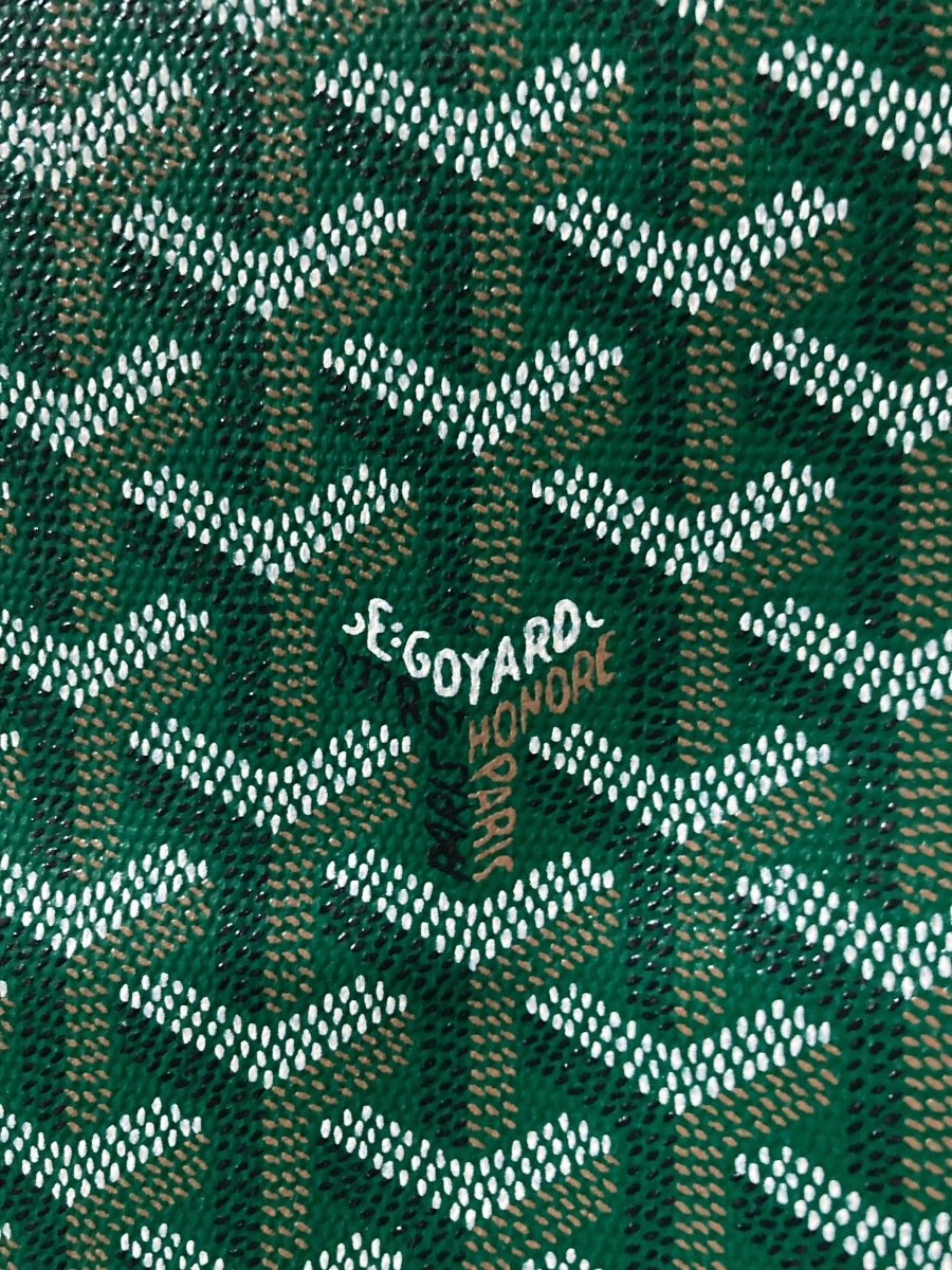 Deep Forest Green Goyard Canvas Leather for Custom Furniture Sneakers - mingfabricstore