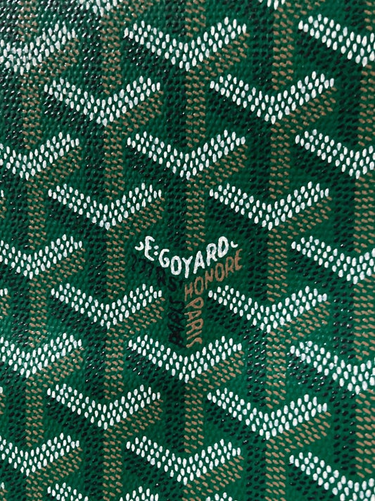 Deep Forest Green Goyard Canvas Leather for Custom Furniture Sneakers - mingfabricstore