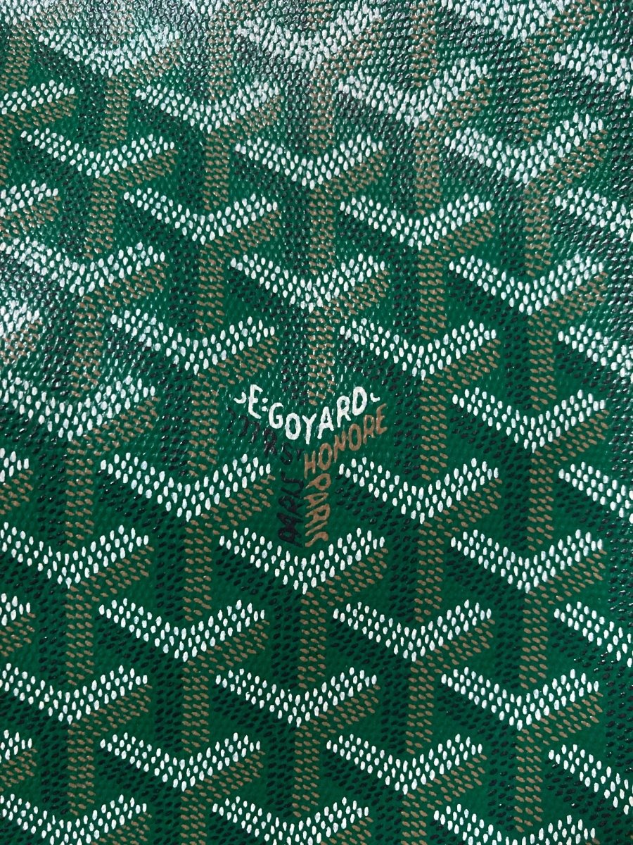 Deep Forest Green Goyard Canvas Leather for Custom Furniture Sneakers - mingfabricstore