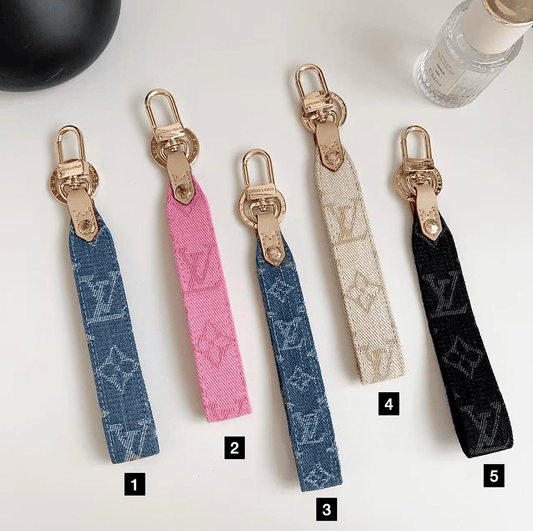 Denim LV Key Chain Accessory Gift - mingfabricstore