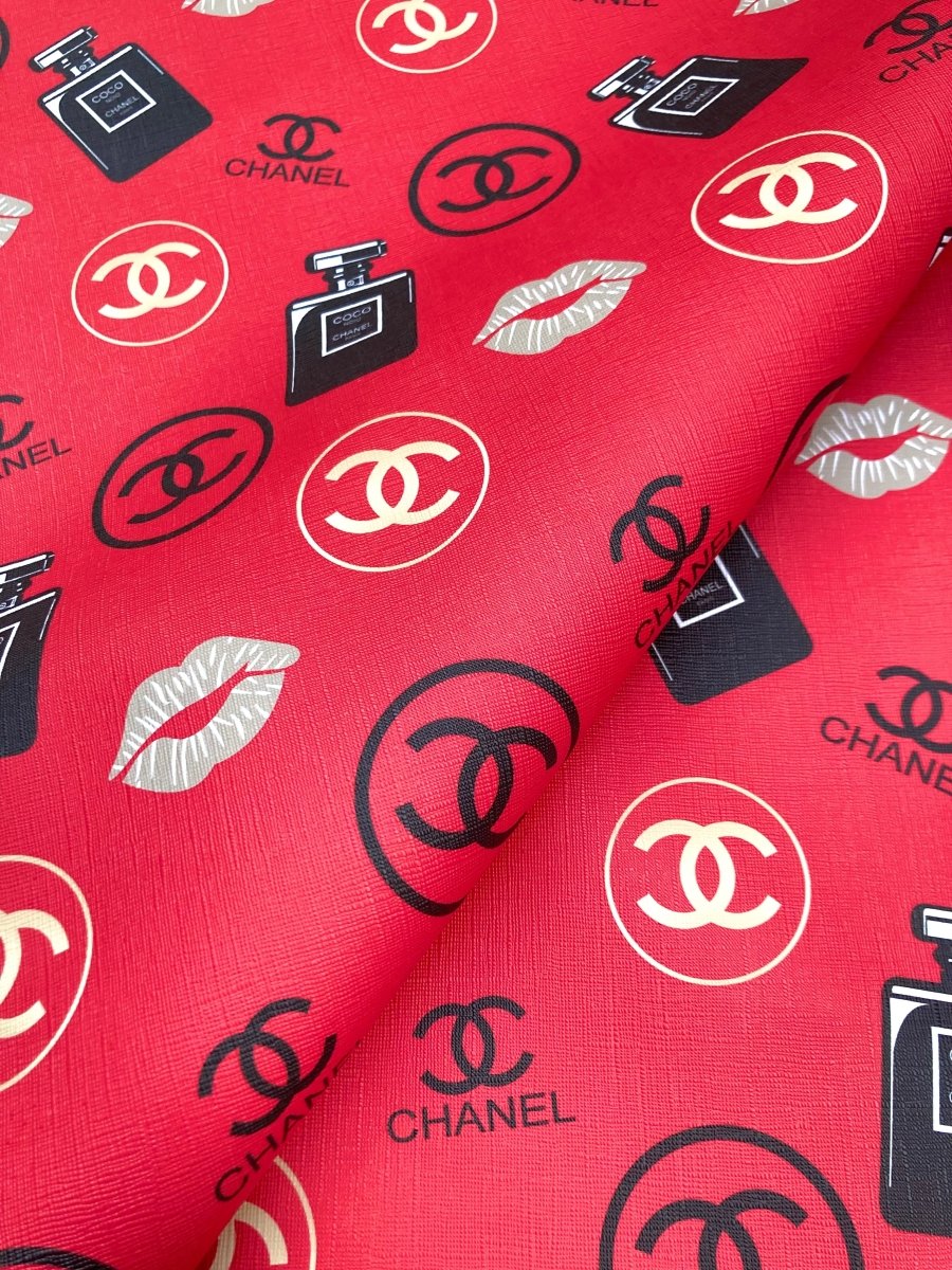 Designer Chanel Crafts Leather Fabric for Sneakers Upholstery - mingfabricstore