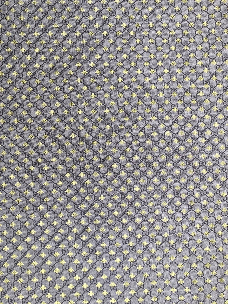 Designer Classic Gucci Bee Bronze Vinyl Leather Fabric for DIY Bag Upholstery - mingfabricstore