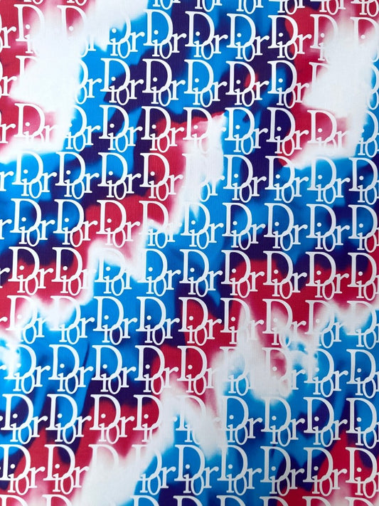 Designer Colorful Dior Crafts Vinyl for Custom Sneakers - mingfabricstore