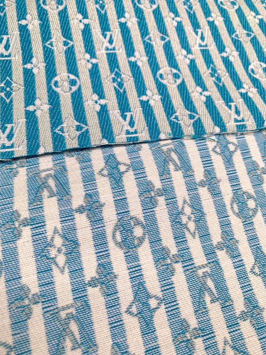 Designer Fabric Stripe LV Cotton Jacquard for Handmade Crafts - mingfabricstore