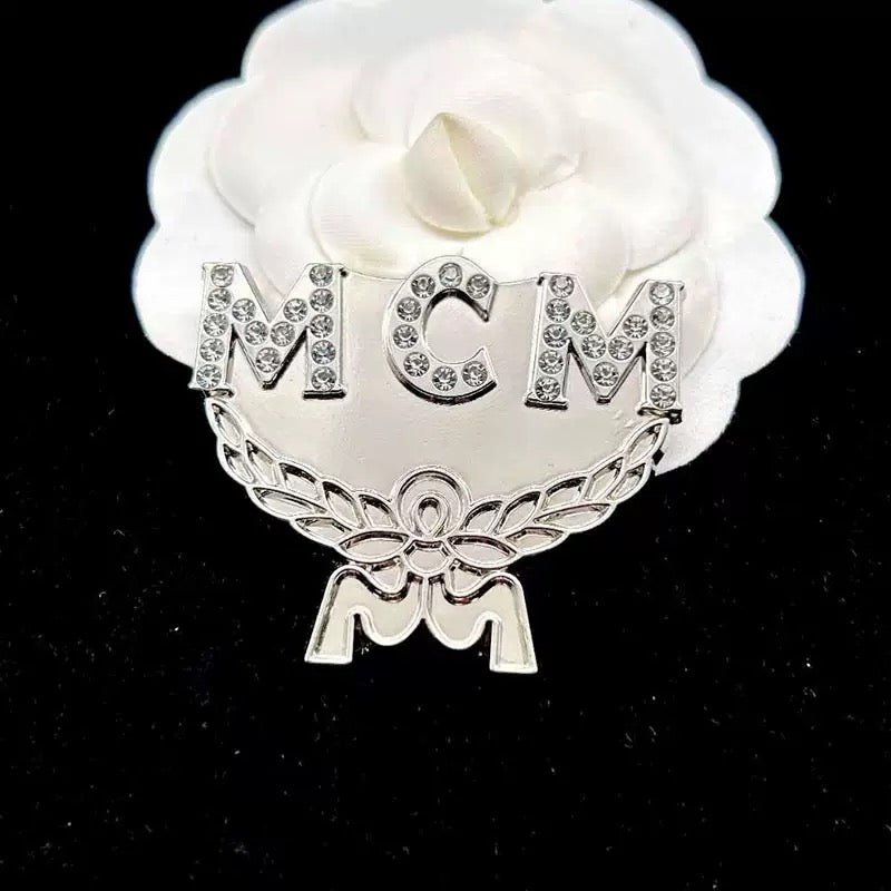 Designer Inspired M Brooches for Women - mingfabricstore