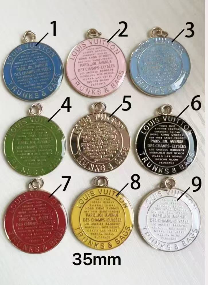 Designer Louis Vuitton Handmade Charms Metal Badge - mingfabricstore