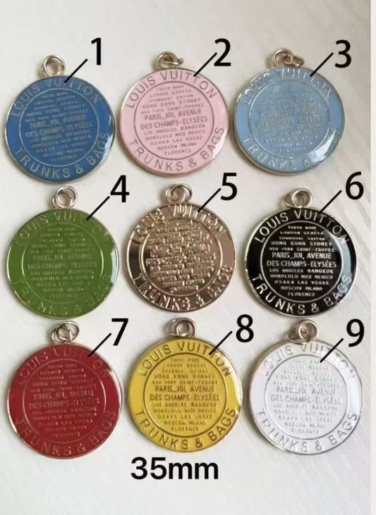 Designer Louis Vuitton Handmade Charms Metal Badge - mingfabricstore