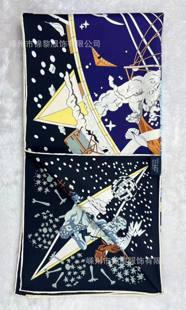 Designer Silk Scarf Double Side Printed - mingfabricstore