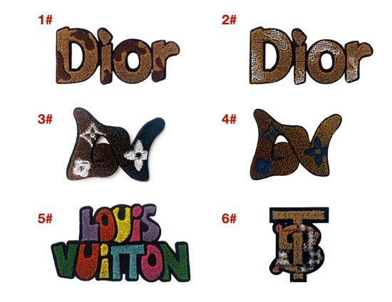 Dior LV iron on Patches Custom Clothing Jackets - mingfabricstore