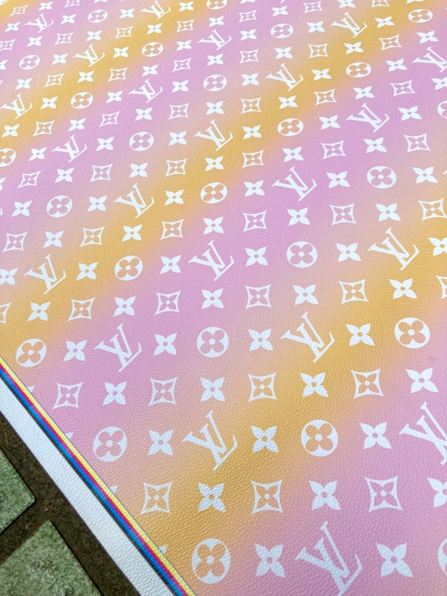 DIY Custom Sneakers Leather Sunset LV Vinyl - mingfabricstore