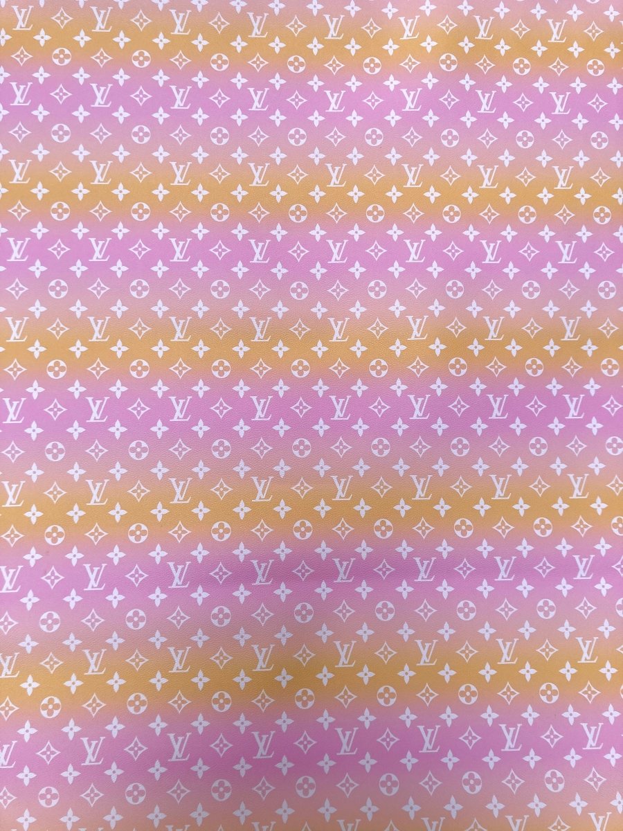 DIY Custom Sneakers Leather Sunset LV Vinyl - mingfabricstore