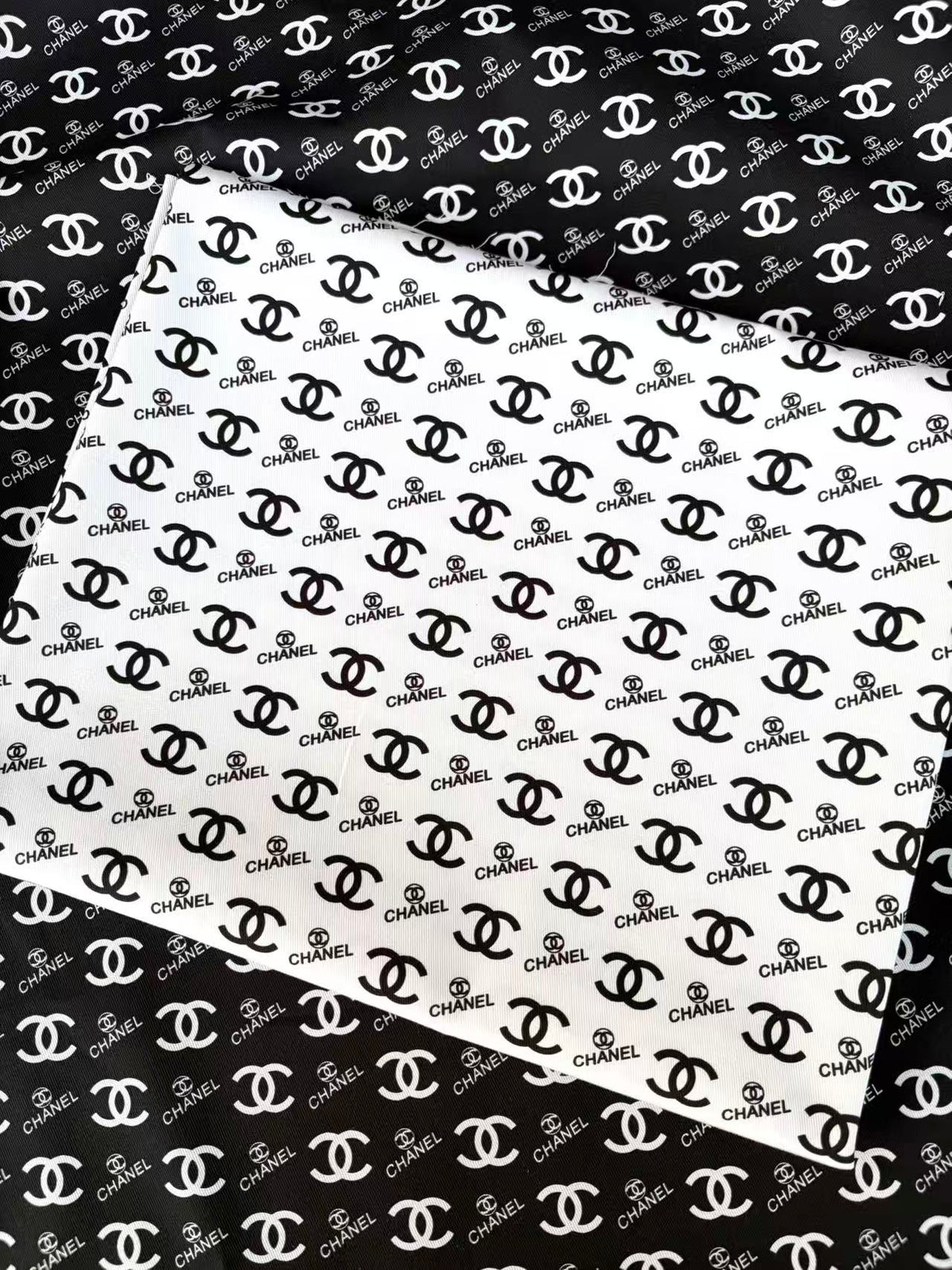 White Chanel Cotton Sewing Fabric Sold by Yard for DIY Custom Handmade Bespoke