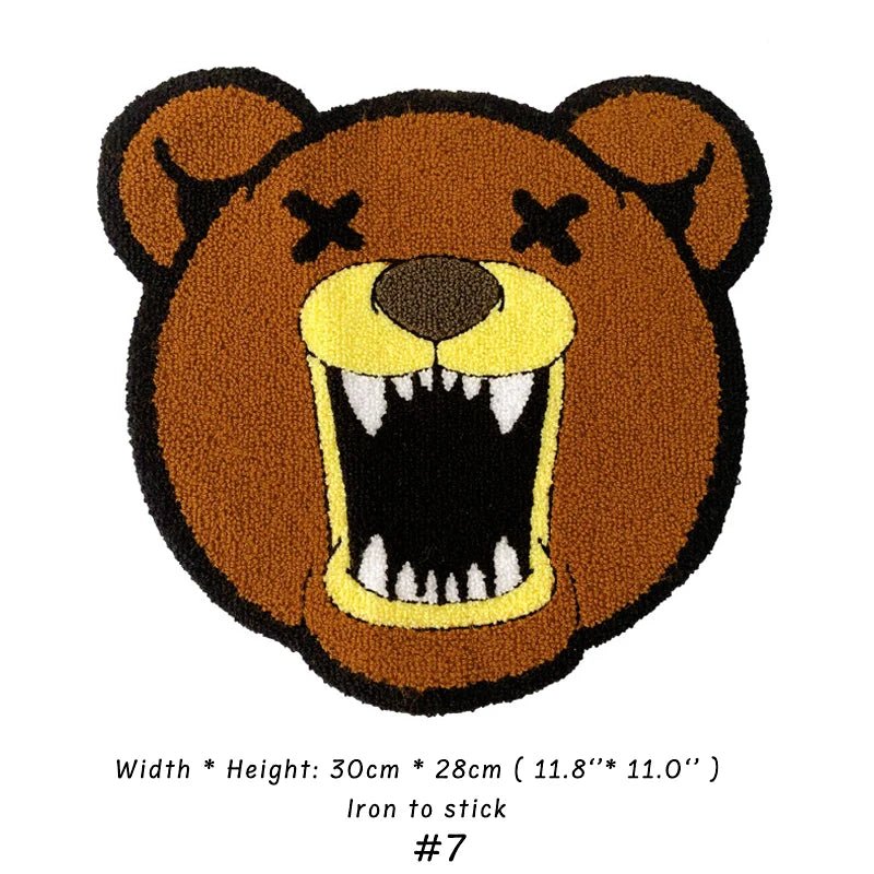 Embroidery Bear Cartoon Patches for Custom DIY Jackets Clothing Sewing - mingfabricstore