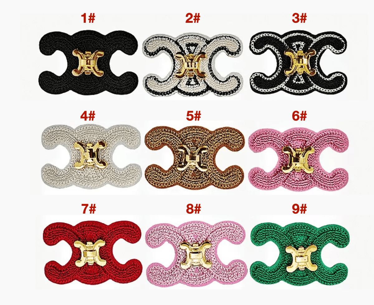 Embroidery Celine Patches Custom Clothing Jackets - mingfabricstore