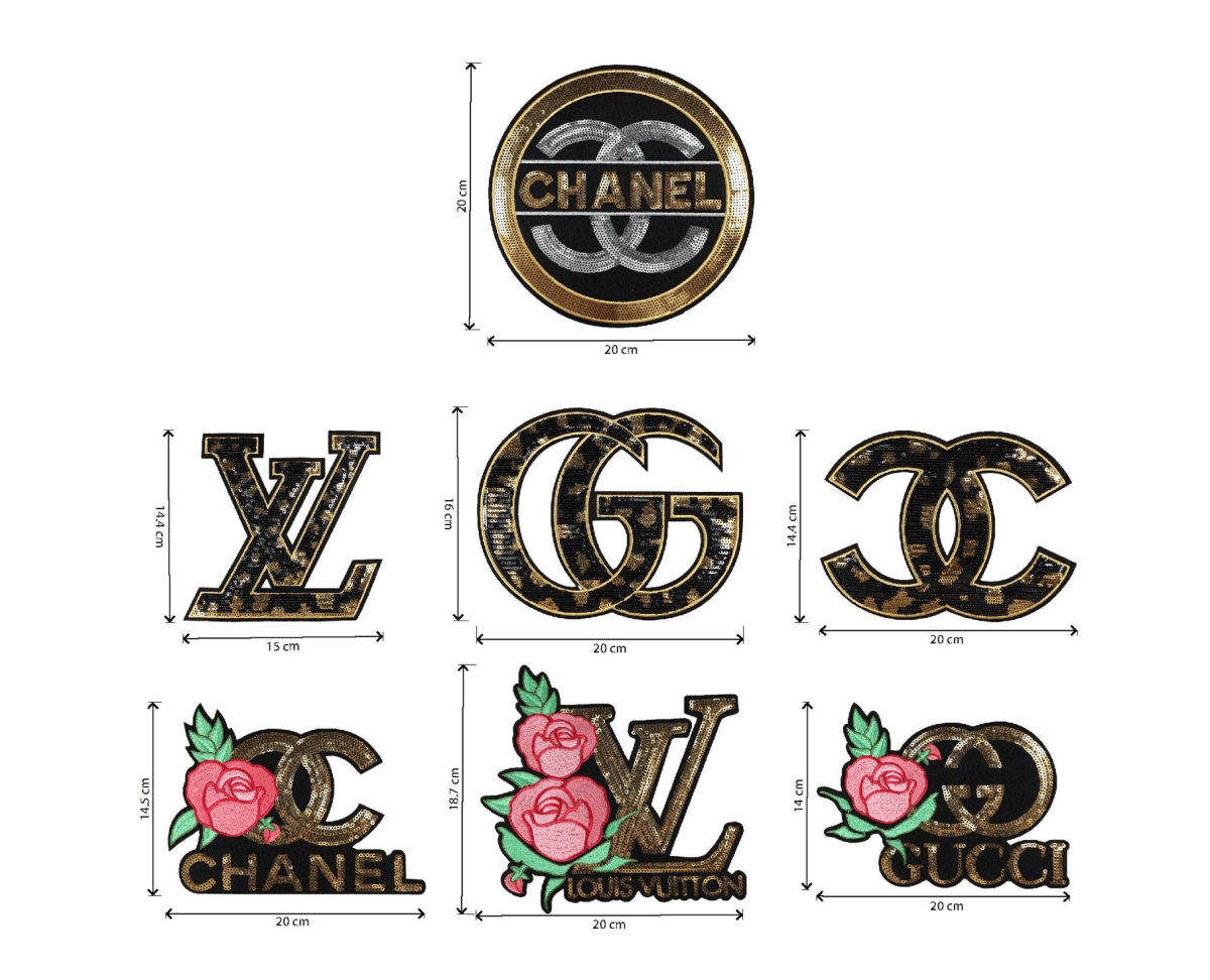 Embroidery Chanel Gucci LV Patches Custom Clothing Jackets - mingfabricstore