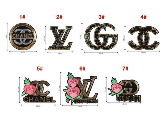 Embroidery Chanel Gucci LV Patches Custom Clothing Jackets - mingfabricstore