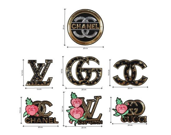 Embroidery Chanel Gucci LV Patches Custom Clothing Jackets - mingfabricstore