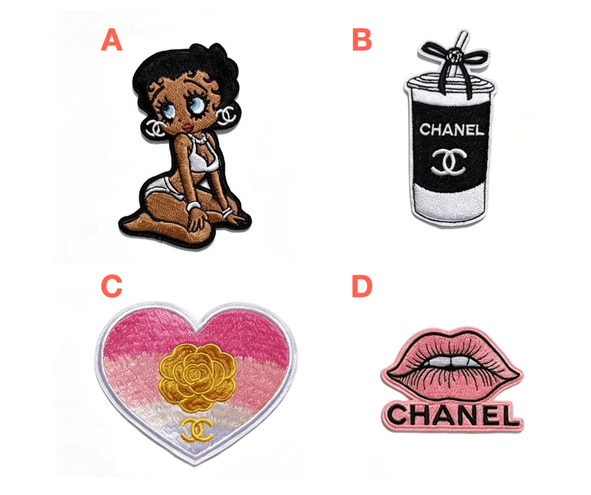 Embroidery Chanel Patches Custom Clothing Jackets - mingfabricstore