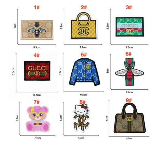 Embroidery Designer iron on Gucci Chanel Patches Custom Clothing Jackets - mingfabricstore