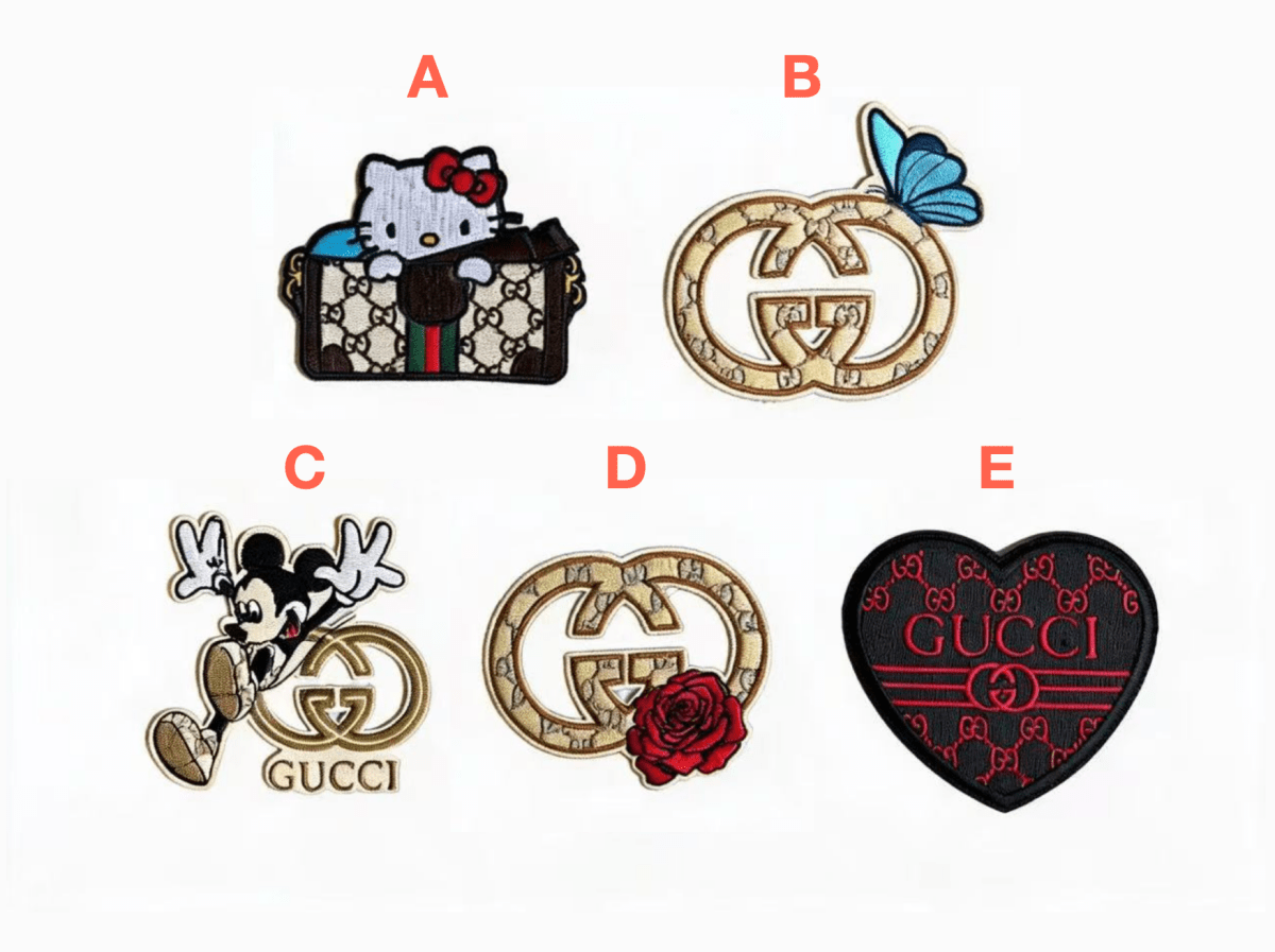 Embroidery Gucci GG Patches Custom Clothing Jackets - mingfabricstore