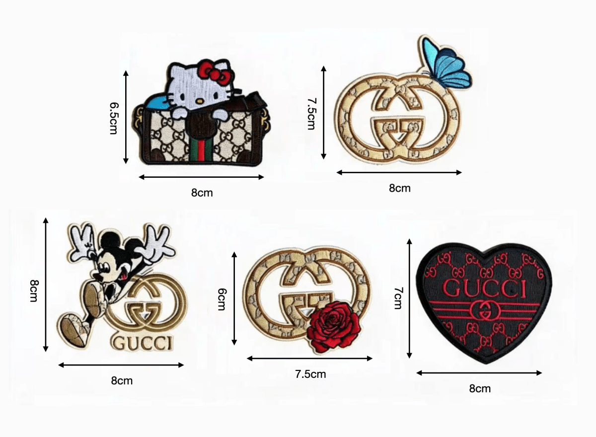Embroidery Gucci GG Patches Custom Clothing Jackets - mingfabricstore