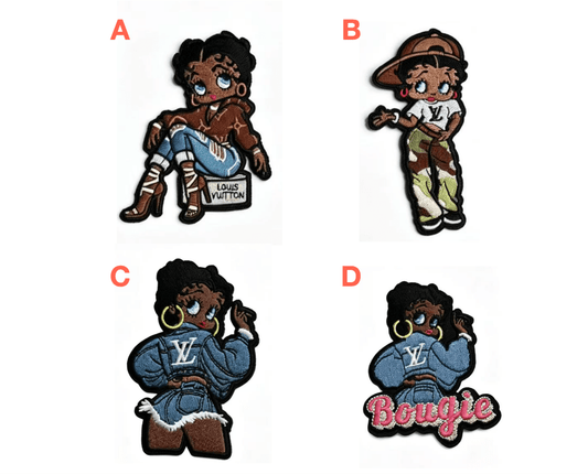 Embroidery LV Betty Patches Custom Clothing Jackets - mingfabricstore