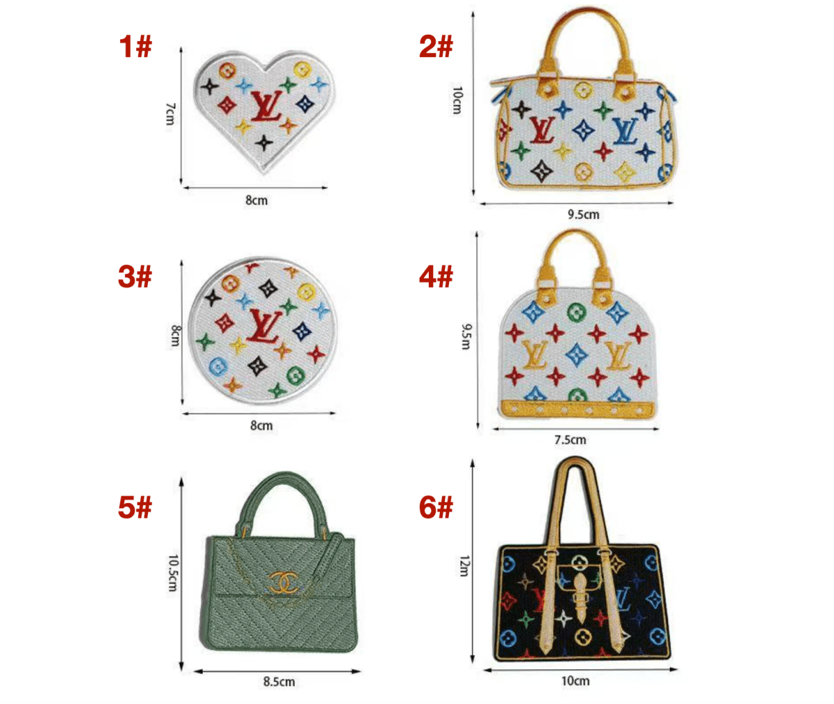 Embroidery LV Chanel Bag Patches Custom Clothing Jackets - mingfabricstore