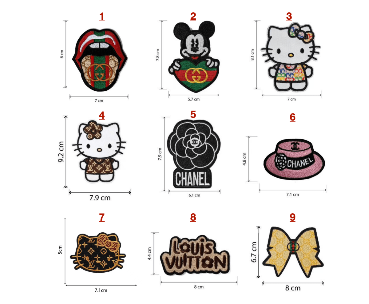 Embroidery LV Chanel Gucci patches Custom Clothing Jackets - mingfabricstore