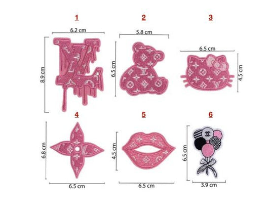 Embroidery LV Chanel iron on Patches Custom Clothing Jackets - mingfabricstore