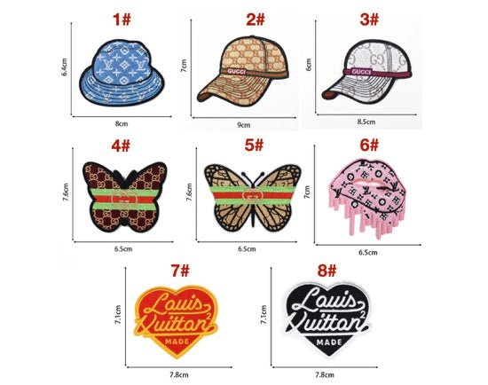 Embroidery LV Gucci Patches Custom Clothing Jackets - mingfabricstore