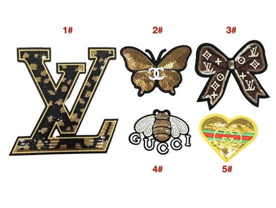 Embroidery LV Gucci Patches Custom Clothing Jackets - mingfabricstore