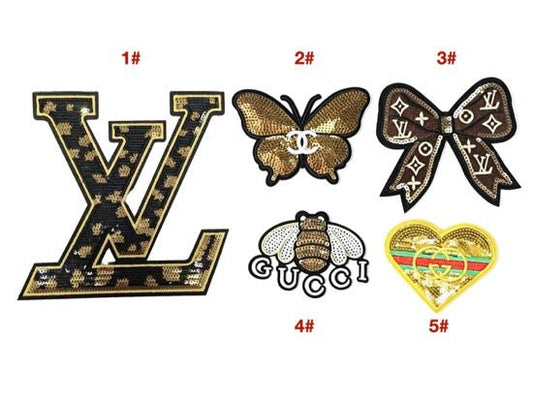 Embroidery LV Gucci Patches Custom Clothing Jackets - mingfabricstore