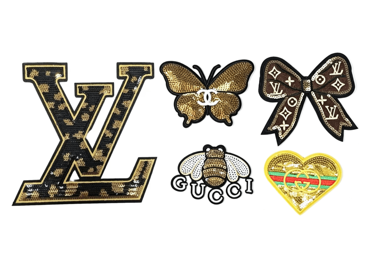 Embroidery LV Gucci Patches Custom Clothing Jackets - mingfabricstore