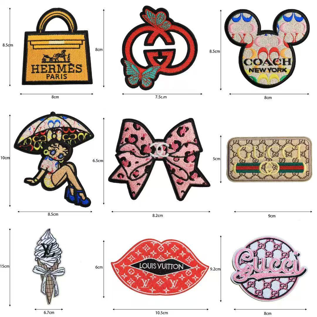 Embroidery LV Hermes Gucci Patches Custom Clothing Jackets - mingfabricstoremingdesignerfabric