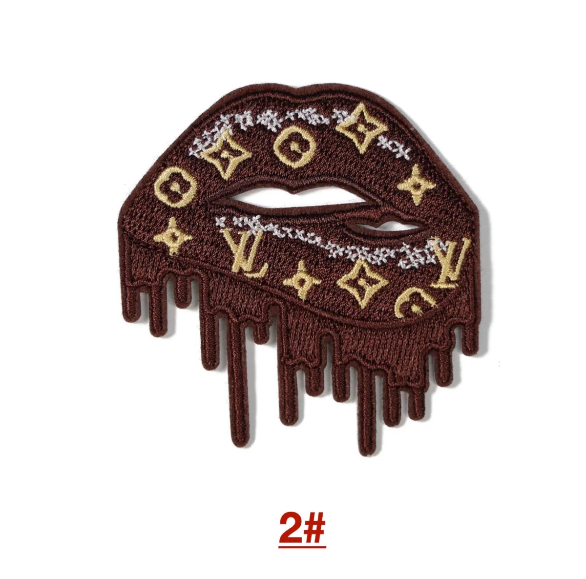 Embroidery LV iron on Patches Custom Clothing Jackets - mingfabricstore