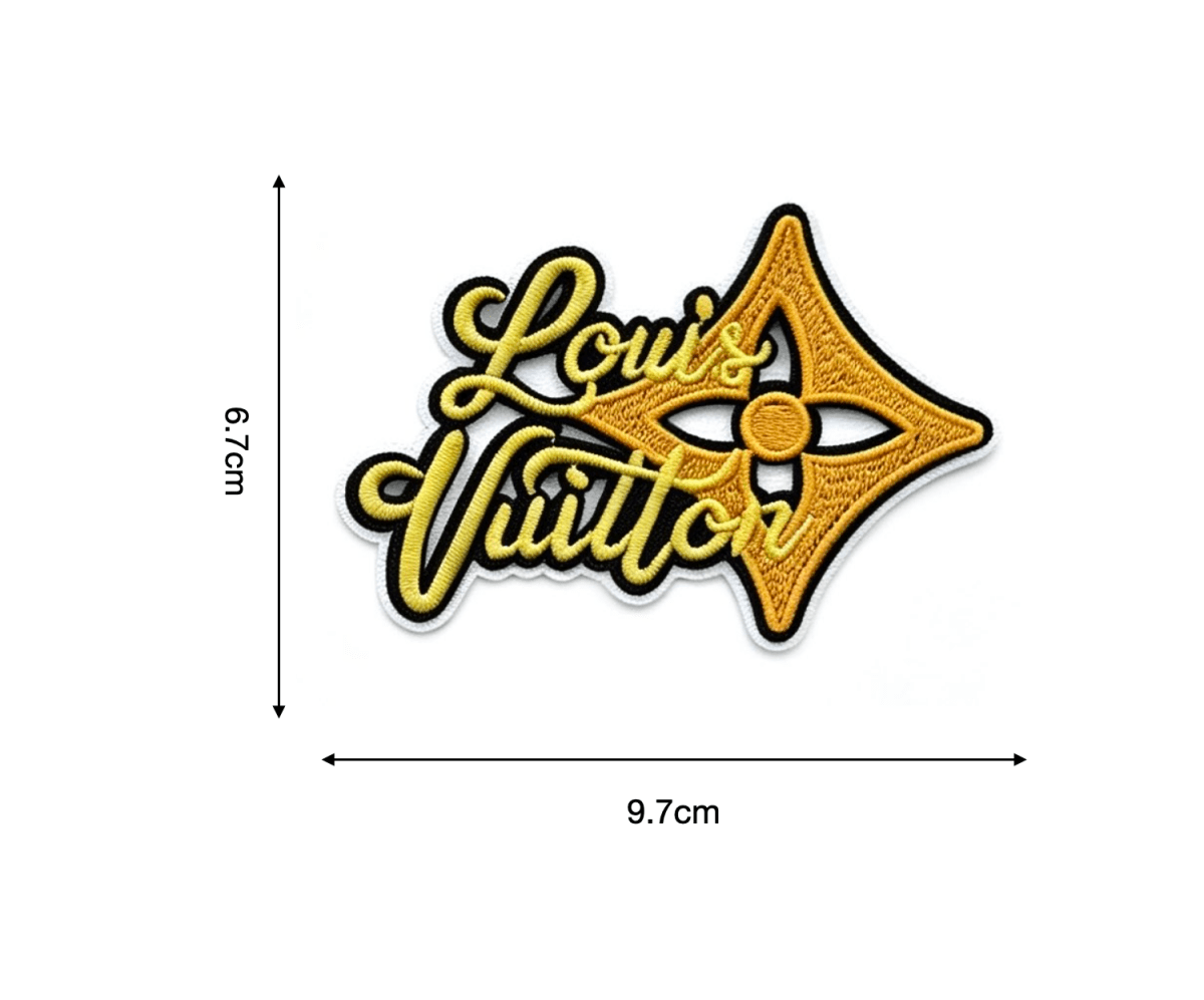 Embroidery LV iron on Patches Custom Clothing Jackets - mingfabricstore