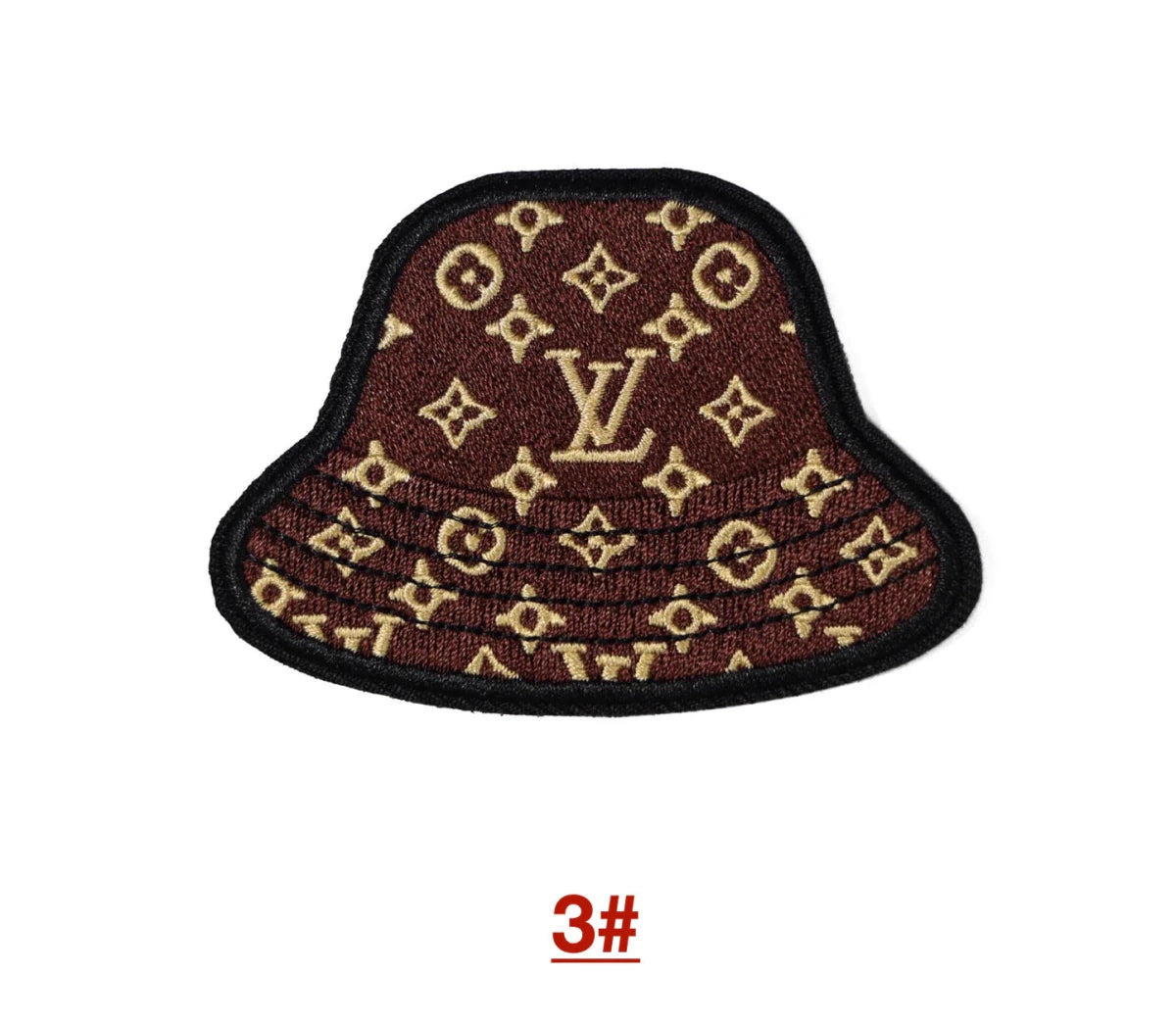 Embroidery LV iron on Patches Custom Clothing Jackets - mingfabricstore