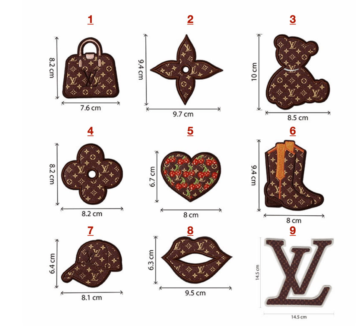 Embroidery LV Patches Custom Clothing Jackets - mingfabricstore