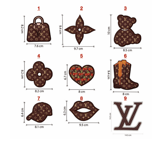 Embroidery LV Patches Custom Clothing Jackets - mingfabricstore